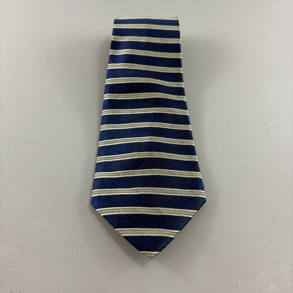 Roberta Baldini Blue / Silver Striped Men's Tie 4" x 60"